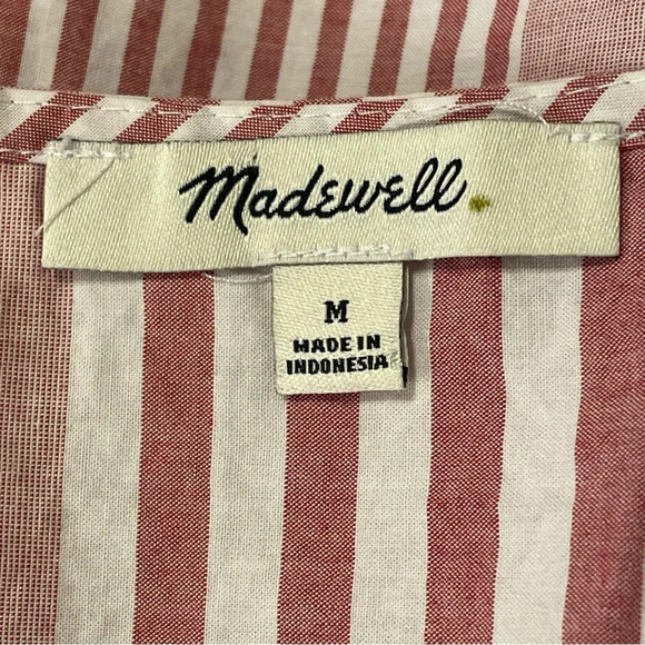 MADEWELL NWOT Ruffle Hem‎ Wrap Top in Stripe Mix - Picture 8 of 10